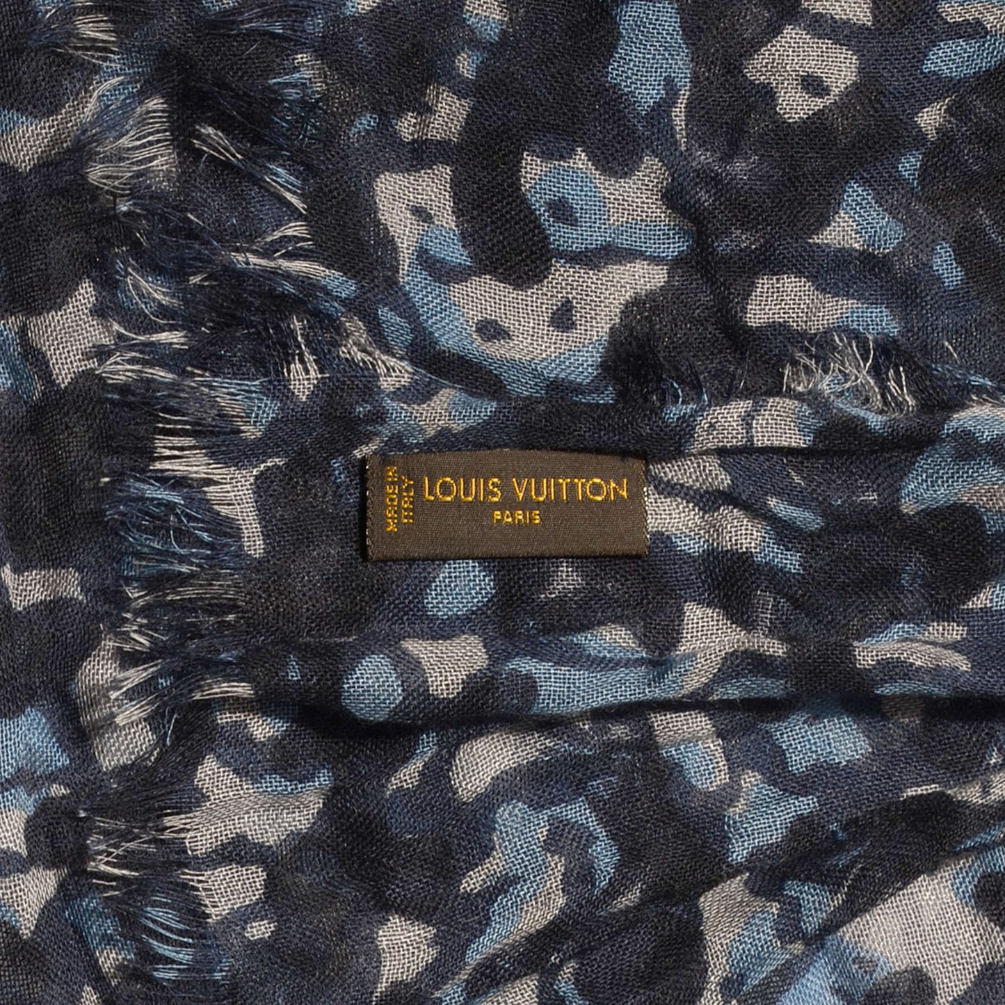 Cashmere Silk Lezard Etole Stole Blue