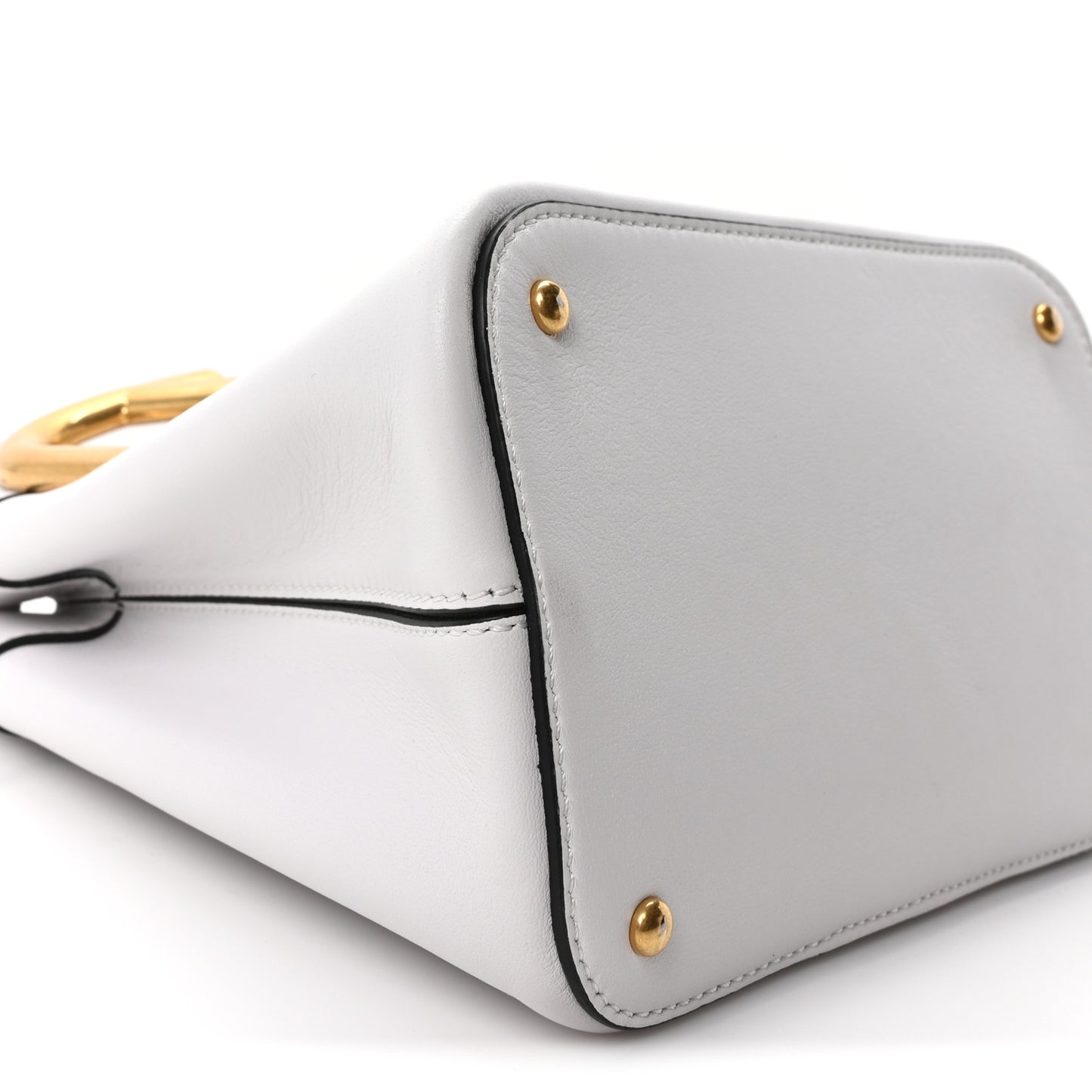 Nappa Mini Vlogo Bucket Bag White
