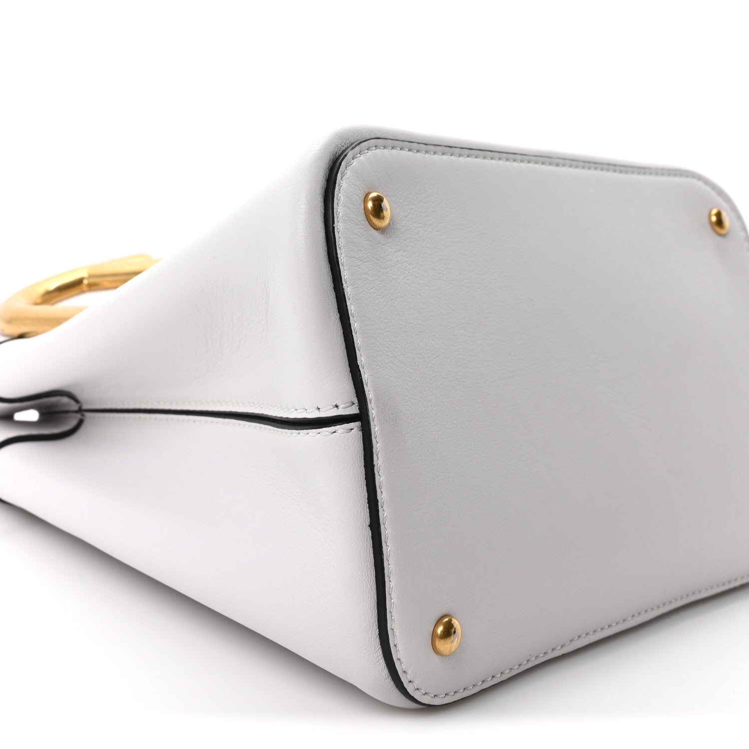 Valentino Garavani Nappa Mini Vlogo Bucket Bag White 8 of 9