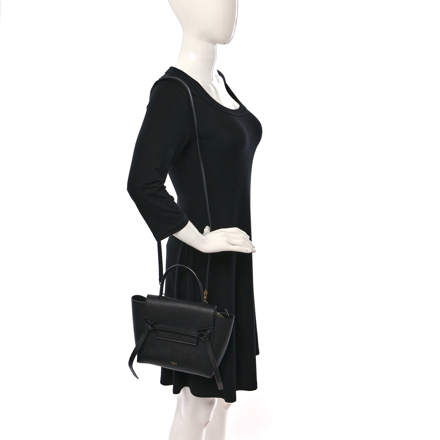 Grained Calfskin Nano Belt Bag Black
