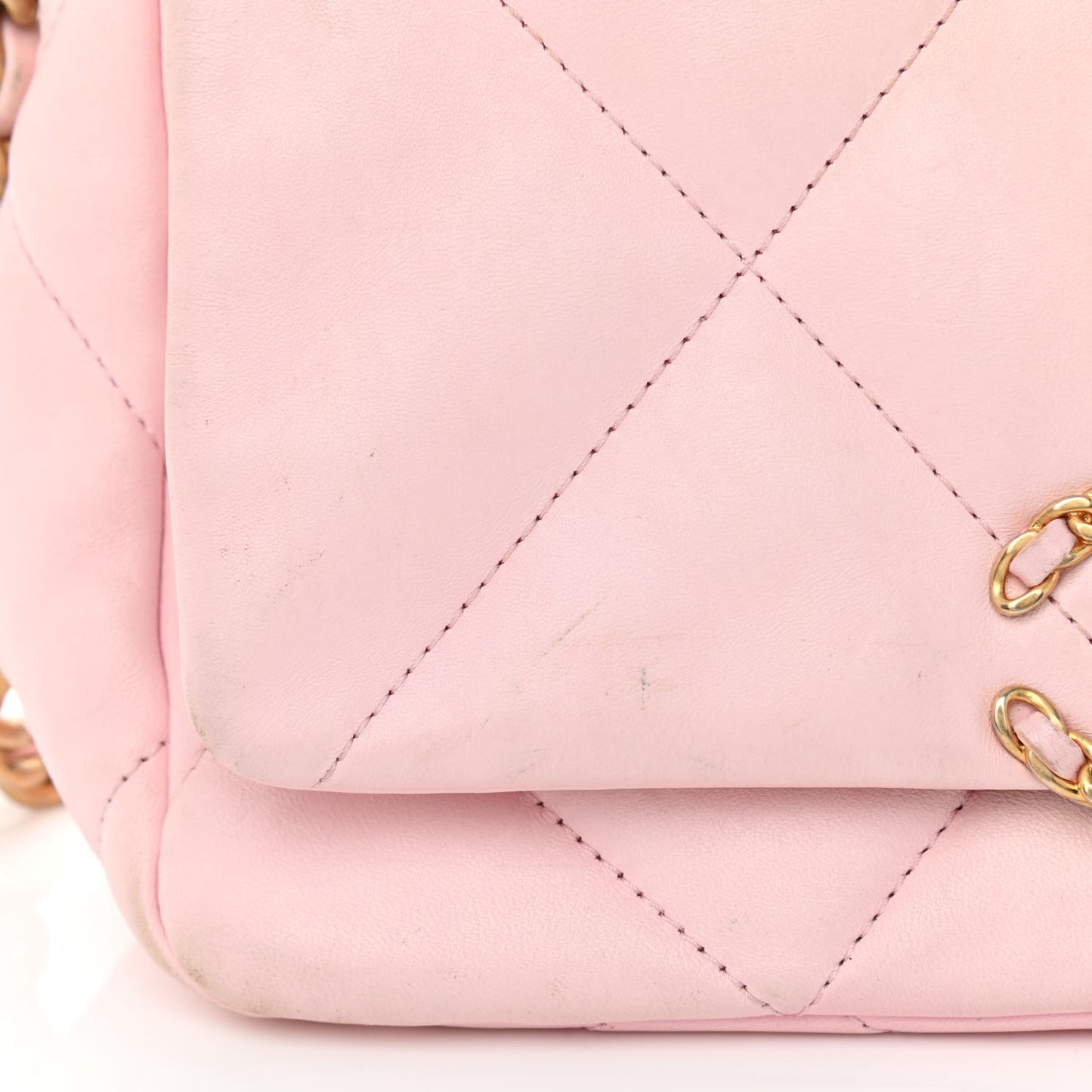 Lambskin Quilted Medium Chanel 19 Flap Light Pink