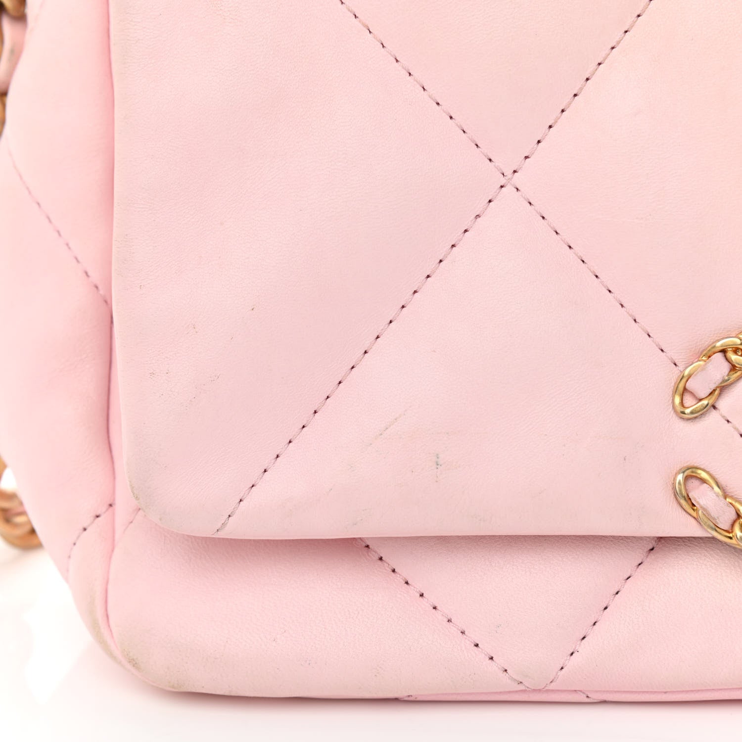 Chanel Lambskin Quilted Medium Chanel 19 Flap Light Pink 12 of 17
