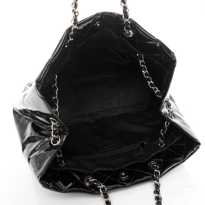 Chanel Patent Quilted Large Cells Tote Black 5 of 7
