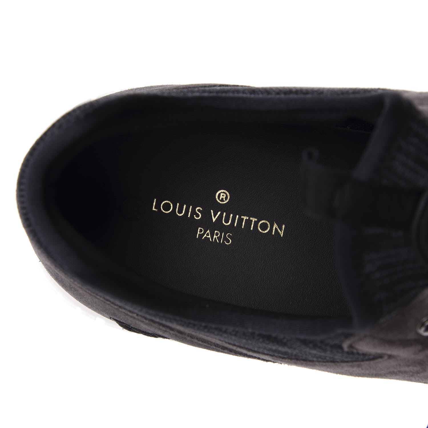 Louis Vuitton Metallic Patent Suede Run Away Sneakers 8.5 Grey 8 of 11