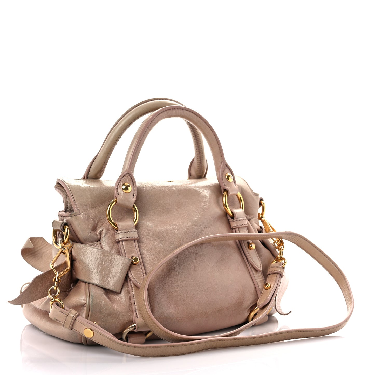 Vitello Lux Mini Bow Bag Cipria