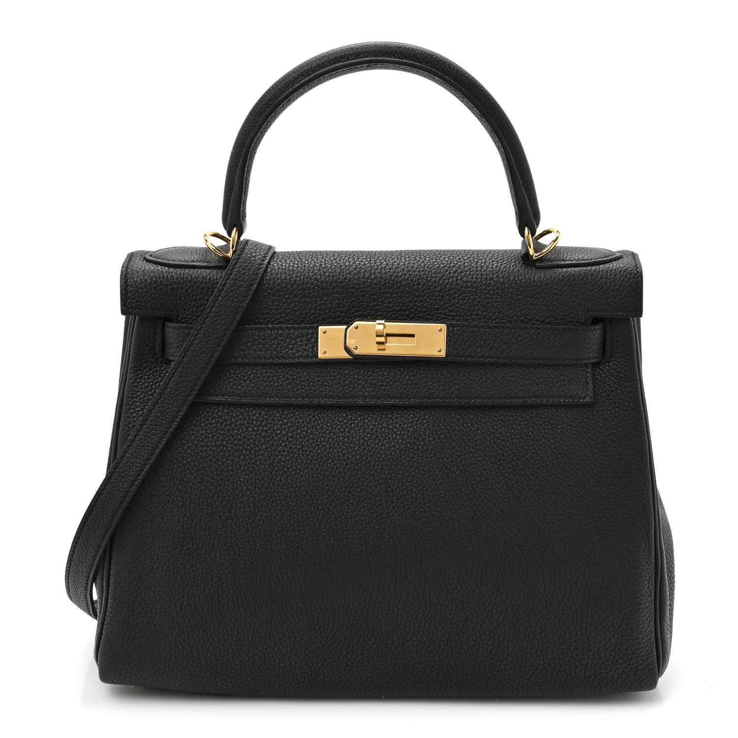 Hermes Togo Kelly Retourne 28 Black 1 of 9