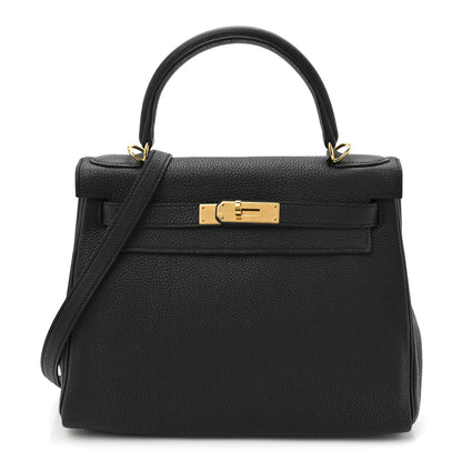 Hermes Togo Kelly Retourne 28 Black 1 of 9