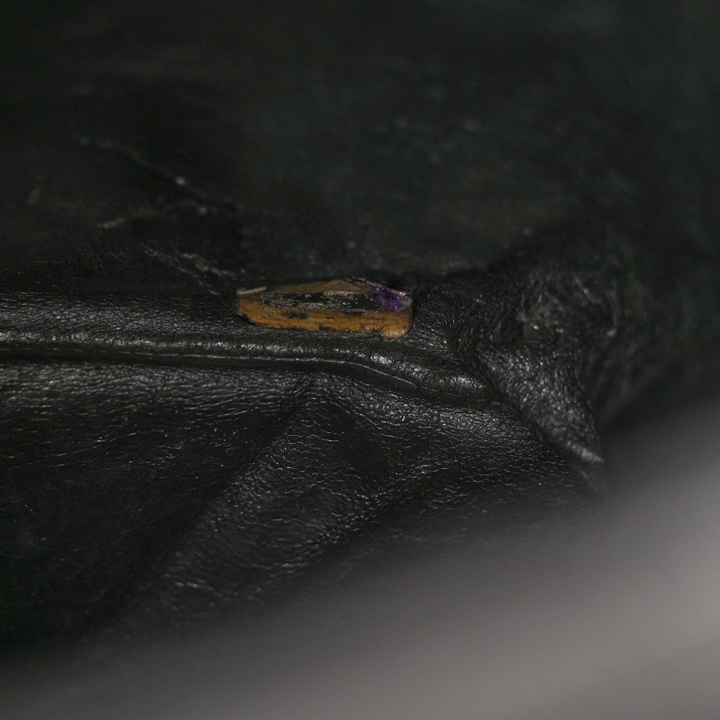 Lambskin Quilted Drawstring Backpack Black