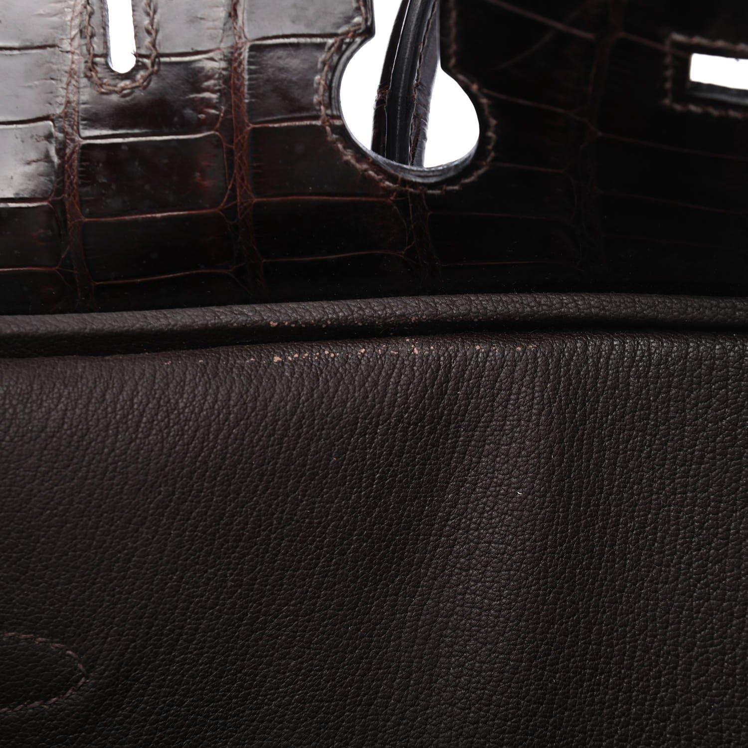 Hermes Shiny Porosus Crocodile Birkin 35 Cocoan 30 of 31