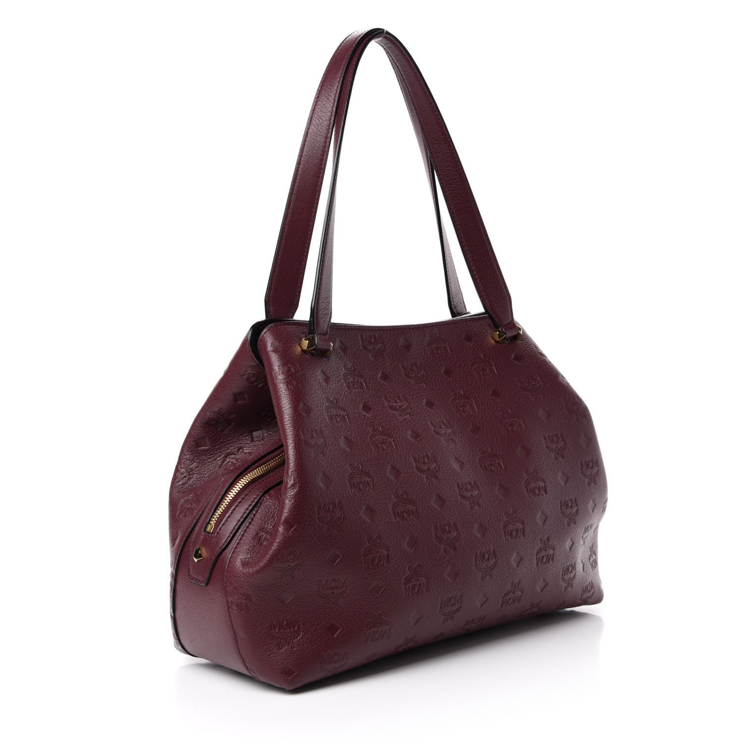 MCM Calfskin Ottomar Monogram Essential Hobo Rustic Brown 3 of 11