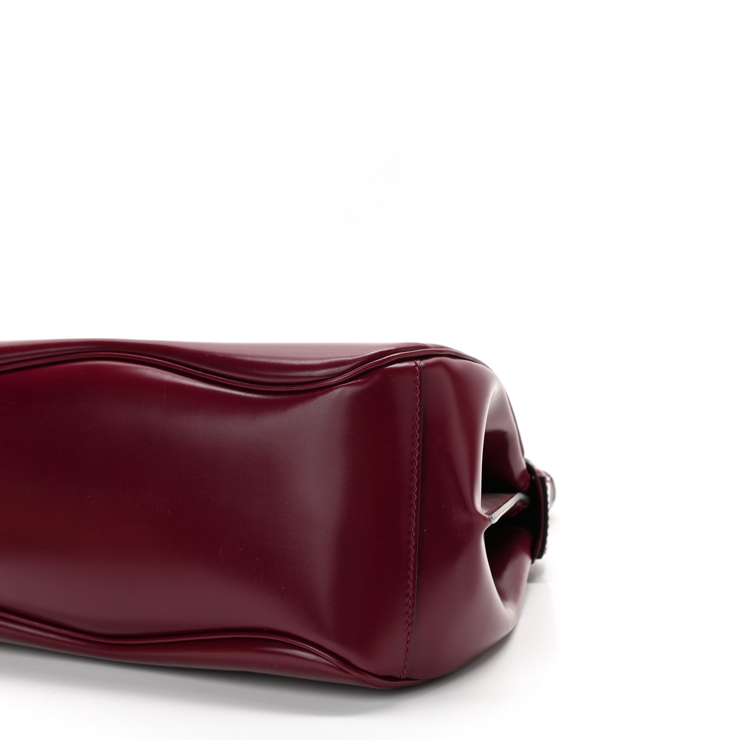 Gucci Regent Calfskin Bamboo Medium Lady Lock Top Handle Bag Purple Wine 9 of 12