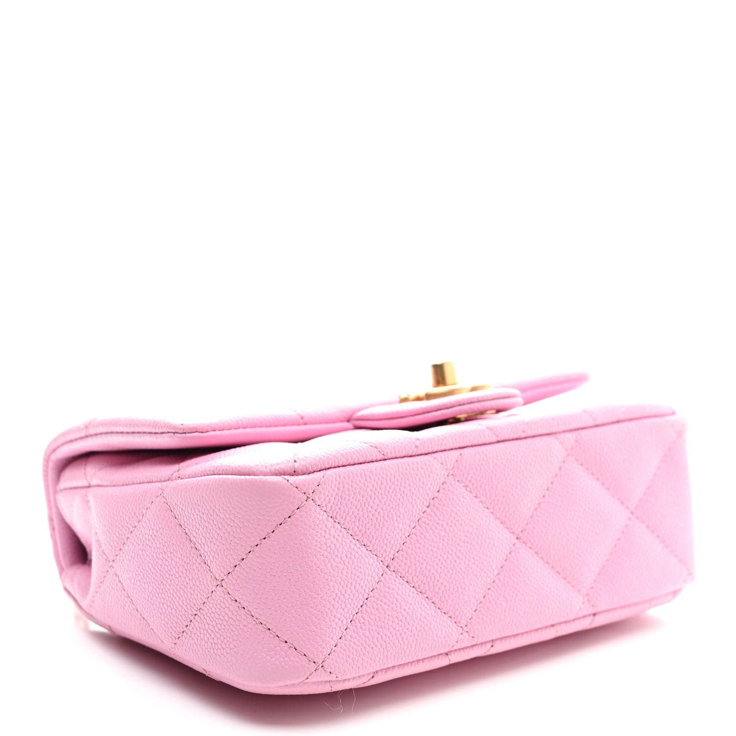 Caviar Quilted Mini Sweetheart Flap Lilac