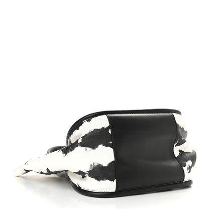 Proenza Schouler Lambskin Tie Dye XL Ruched Tote Optic White Black 5 of 9