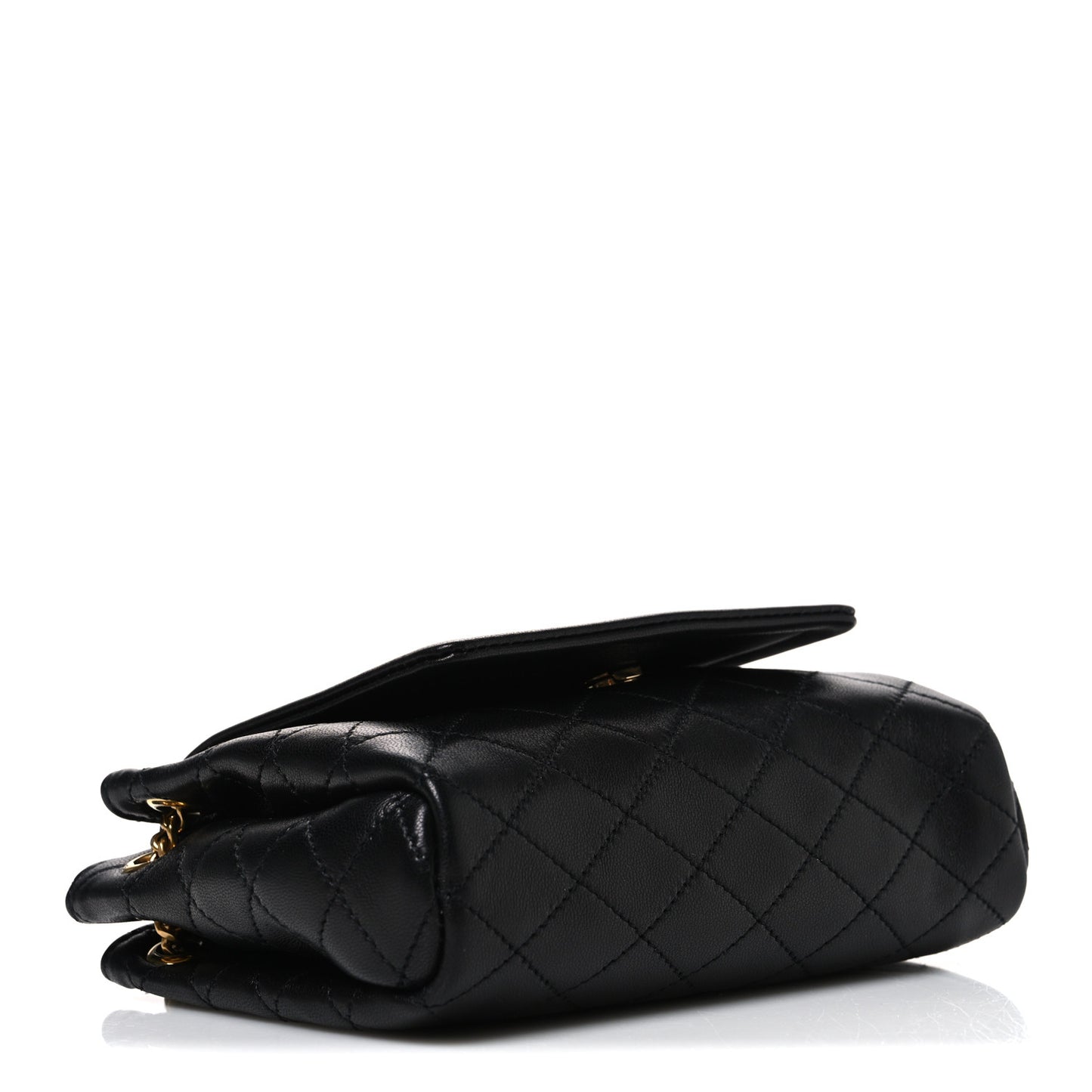 Lambskin Quilted Monogram Mini Nolita Black