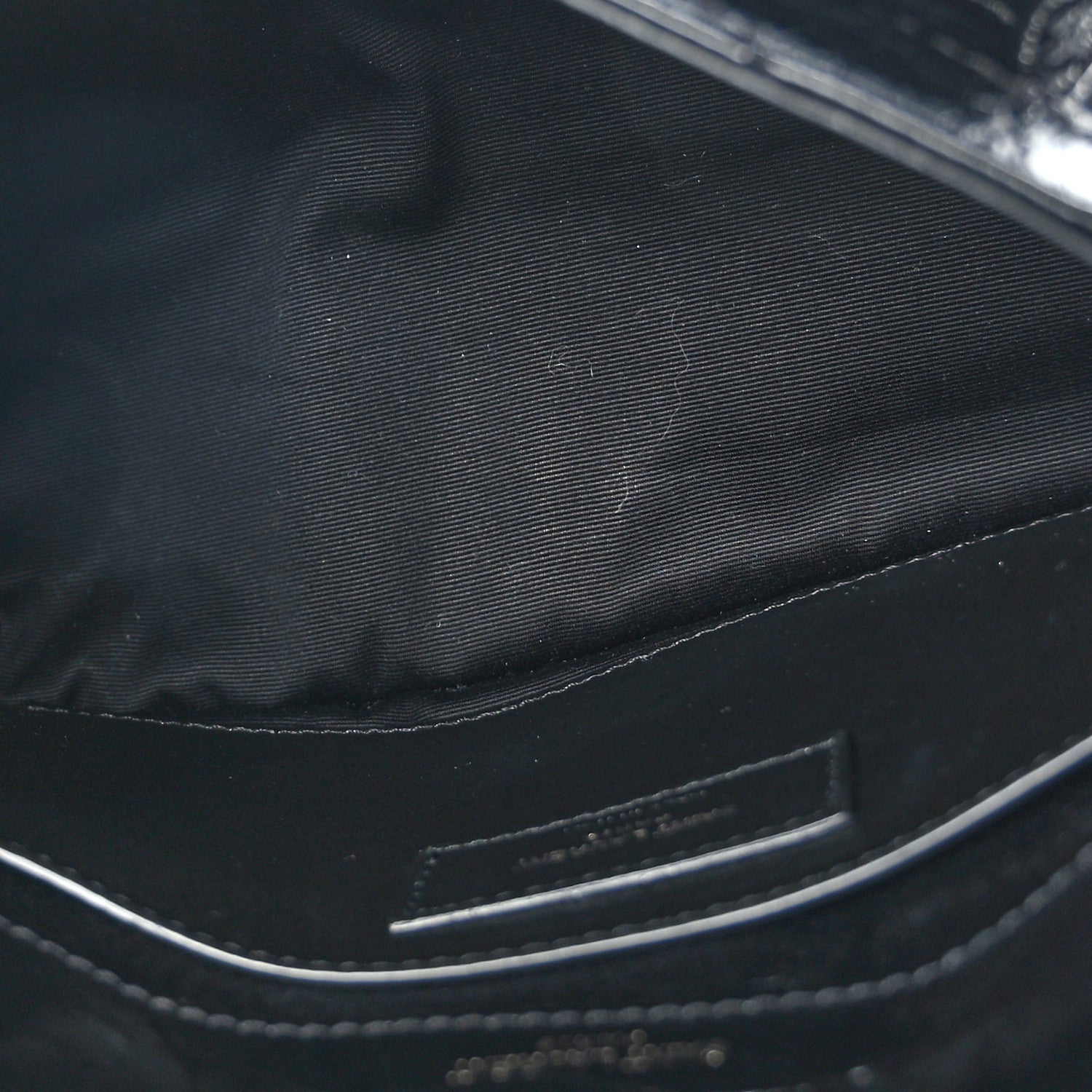 Saint Laurent Crinkled Calfskin Matelasse Monogram Baby Niki Chain Satchel Black 5 of 8
