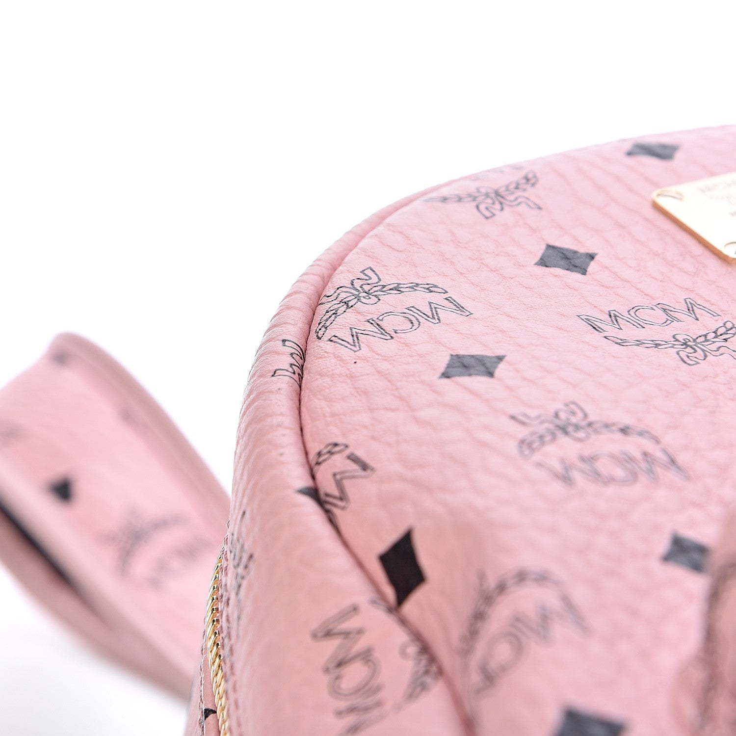 MCM Visetos Small Side Stud Stark Backpack Pink 13 of 17