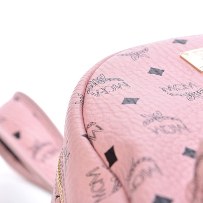 MCM Visetos Small Side Stud Stark Backpack Pink 13 of 17