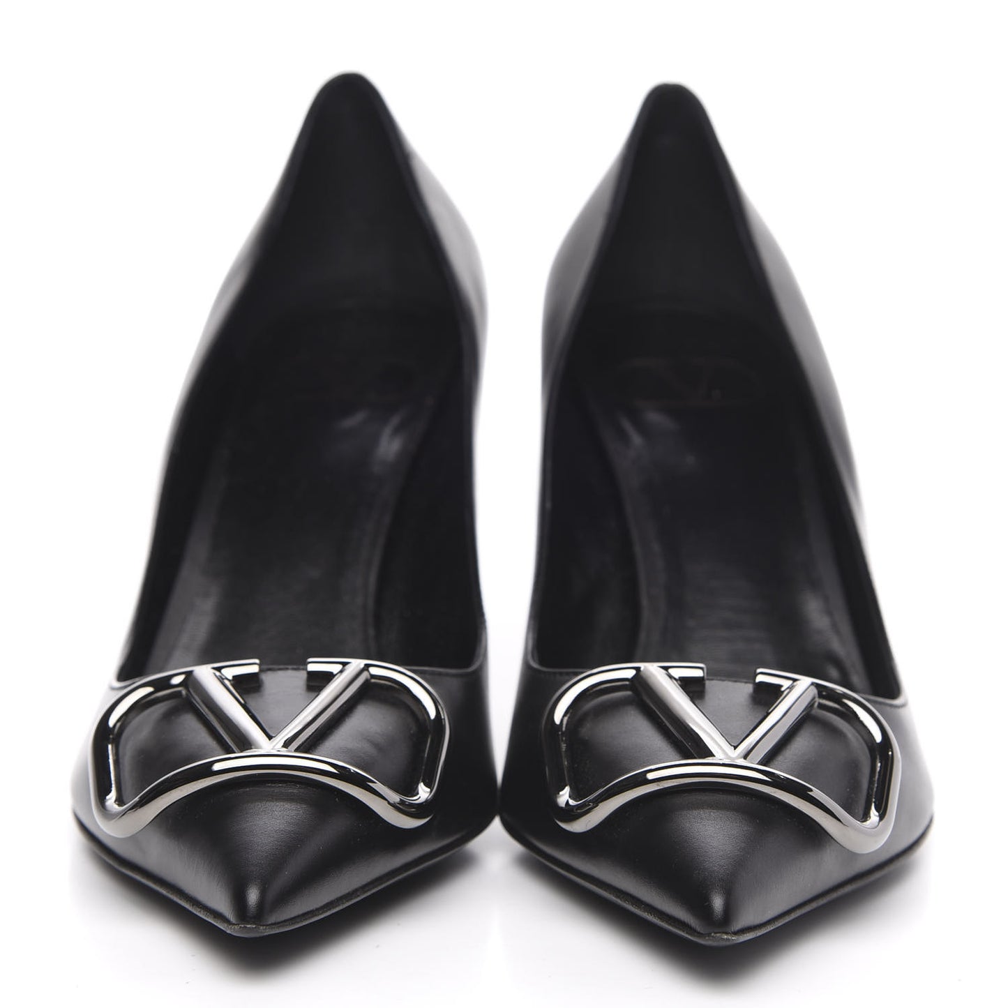 Calfskin Vlogo Signature 80mm Pumps 37.5 Black