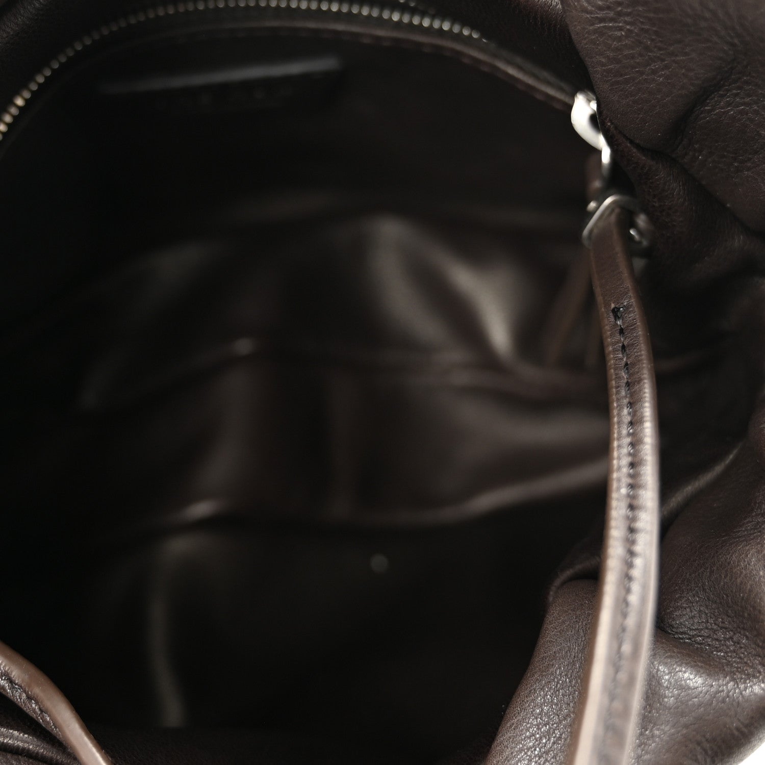 The Row Grained Calfskin Bourse Clutch Dark Brown 5 of 9