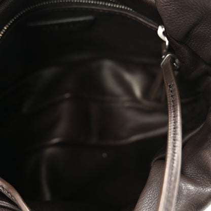 The Row Grained Calfskin Bourse Clutch Dark Brown 5 of 9