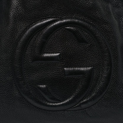 Gucci Pebbled Calfskin Medium Soho Shoulder Bag Black 7 of 21