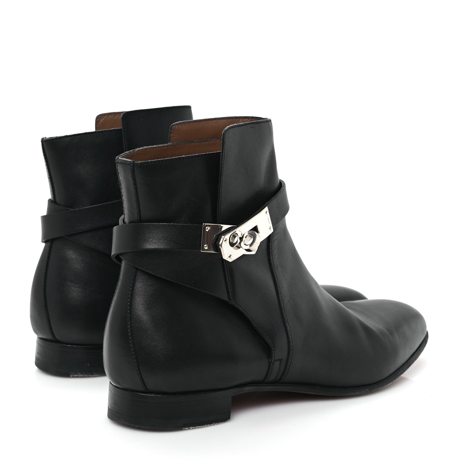 Hermes Calfskin Neo Low Boots 38 Black 5 of 9