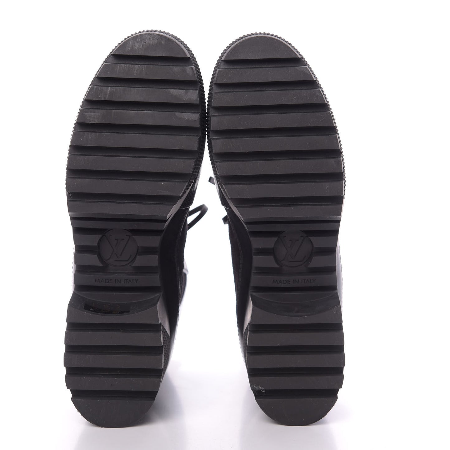 Suede Calfskin Monogram LV Black Heart Laureate Platform Desert Boots 37.5 Black