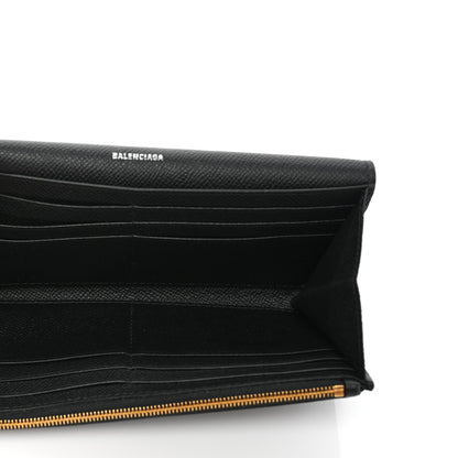 Balenciaga Grained Calfskin BB Thin Money Wallet Black 6 of 14