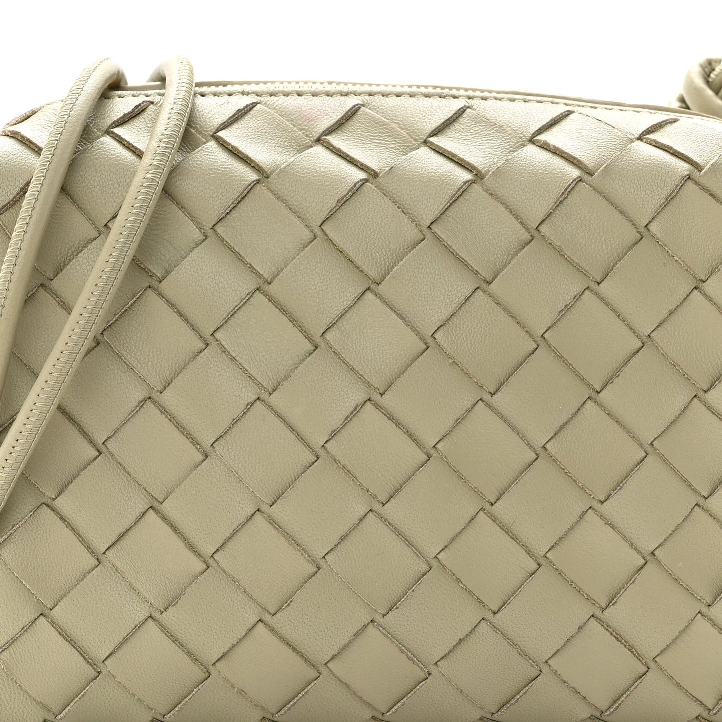 Nappa Intrecciato Mini Loop Camera Bag Travertine