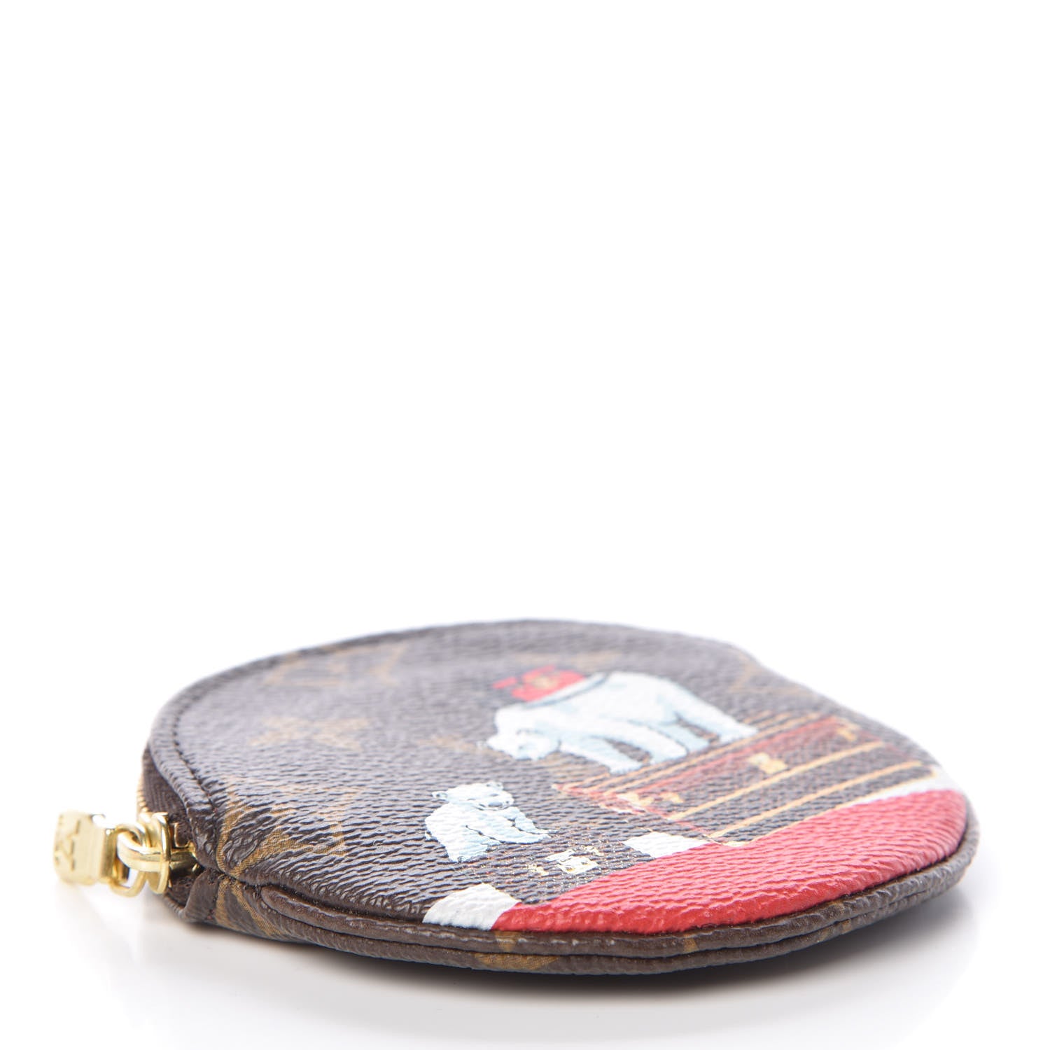 Louis Vuitton Monogram 2017 Christmas Animation Round Coin Purse 4 of 7