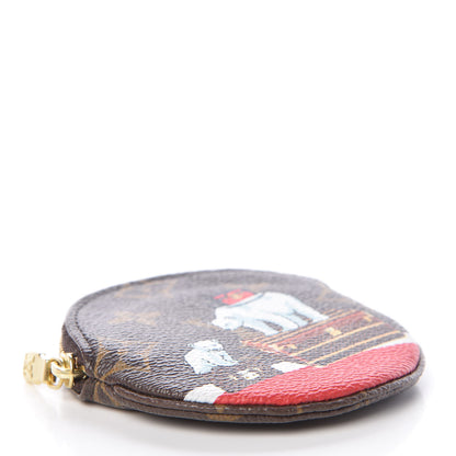 Louis Vuitton Monogram 2017 Christmas Animation Round Coin Purse 4 of 7