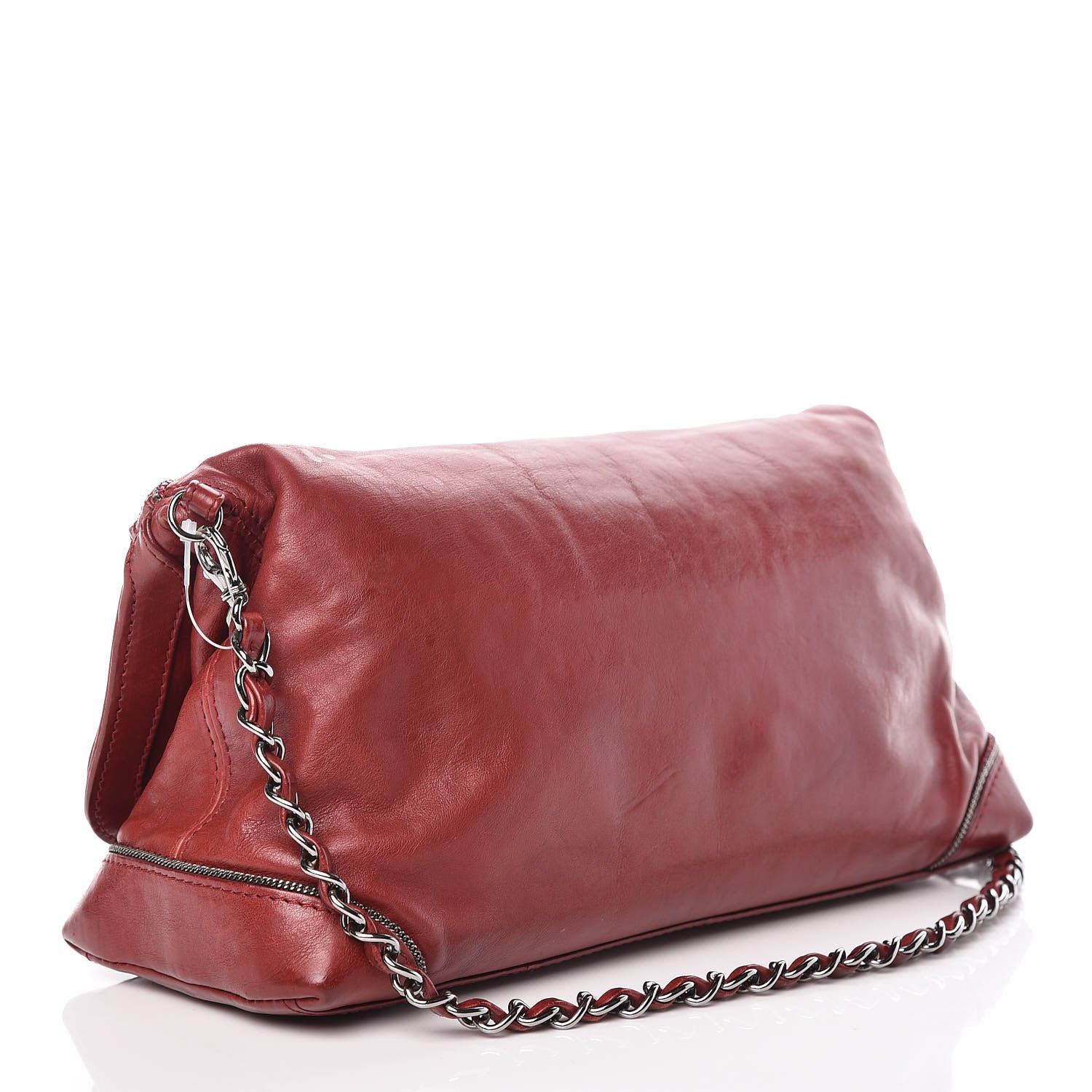 Chanel Lambskin CC Chain Shoulder Bag Red 3 of 15