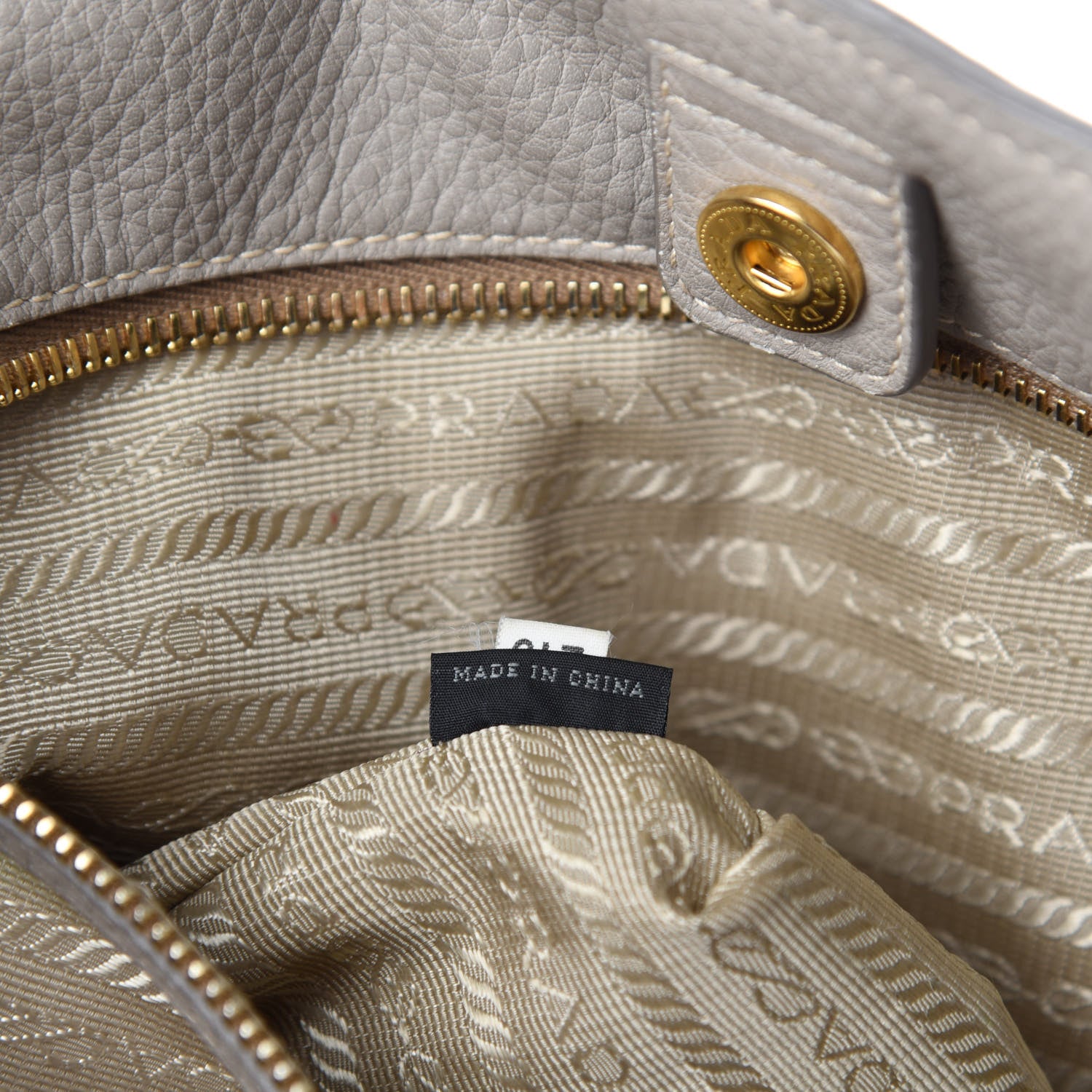 Prada Vitello Daino Side Zip Tote Pomice 25 of 27