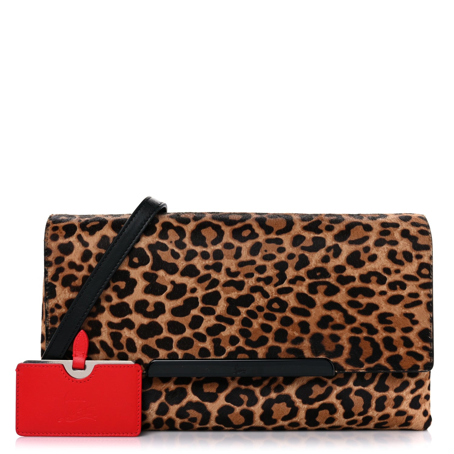 Christian Louboutin Pony Hair Leopard Print Rougissime Clutch 1 of 11
