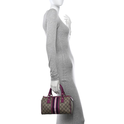 Gucci Monogram Vintage Web Small Boston Purple 2 of 12
