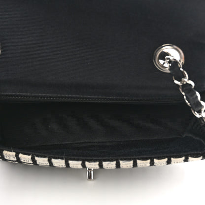 Chanel Ribbon Tweed Mini Rectangular Flap Black Ivory 5 of 11