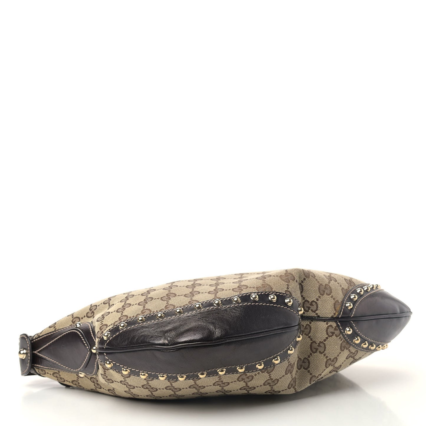 Monogram Web Studded Pelham Shoulder Bag Dark Brown
