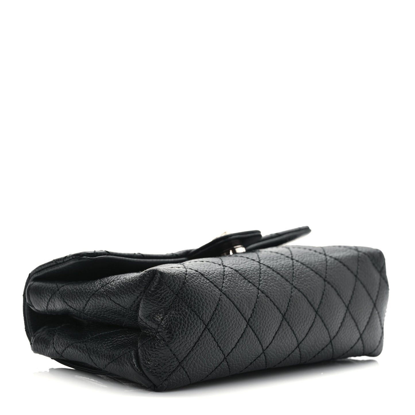 Grained Calfskin Quilted 2.55 Reissue Flap Belt Bag Clutch Black