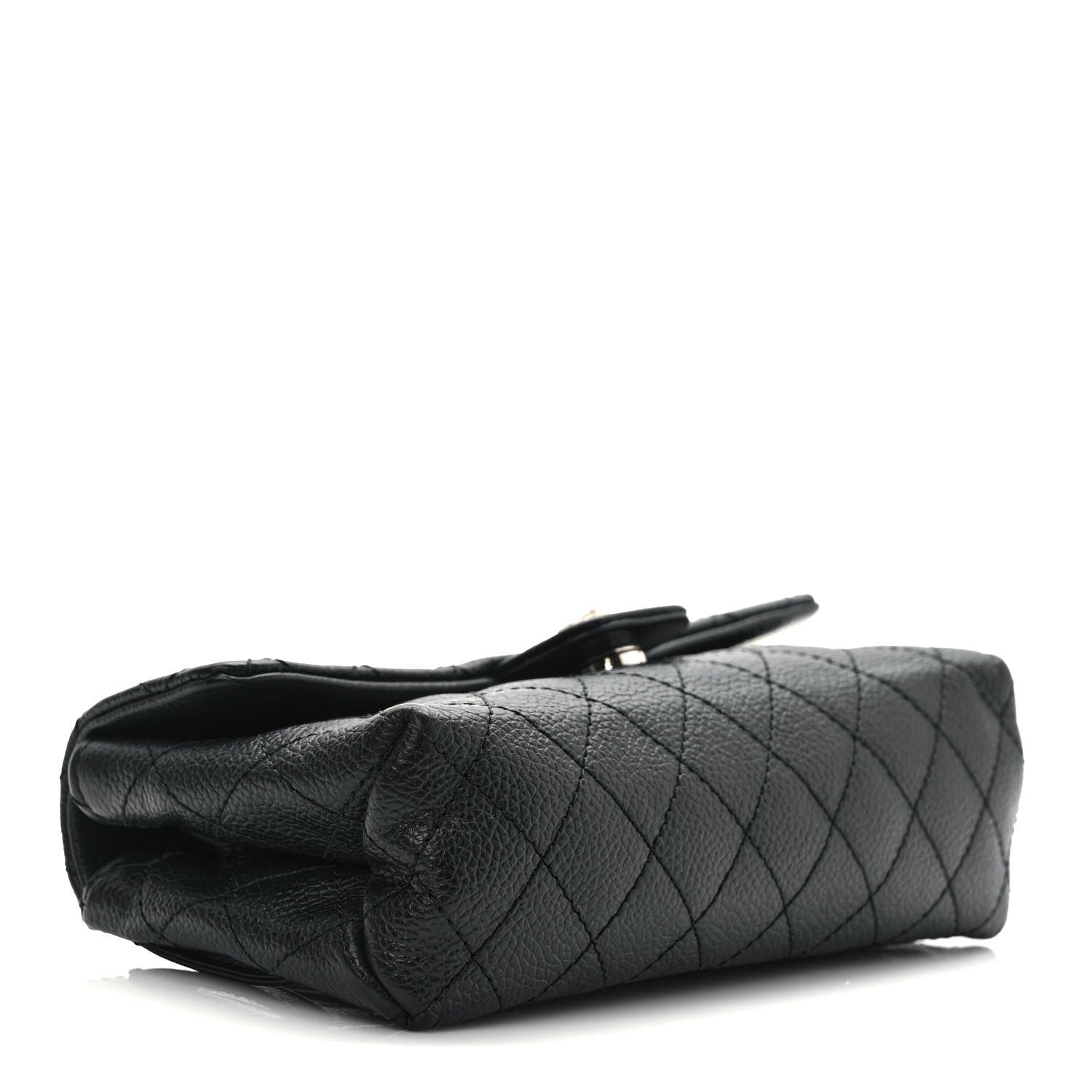 Chanel Grained Calfskin Quilted 2.55 Reissue Flap Belt Bag Clutch Black 4 of 12