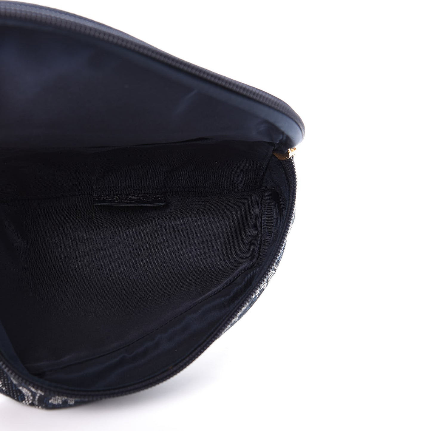 Monogram Mini Saddle Zip Pouch Navy Blue