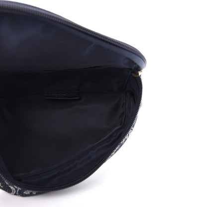 Christian Dior Monogram Mini Saddle Zip Pouch Navy Blue 5 of 10