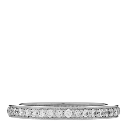 Tiffany Platinum Diamond .38ctw Soleste Eternity Band Ring 50 5.5 3 of 4