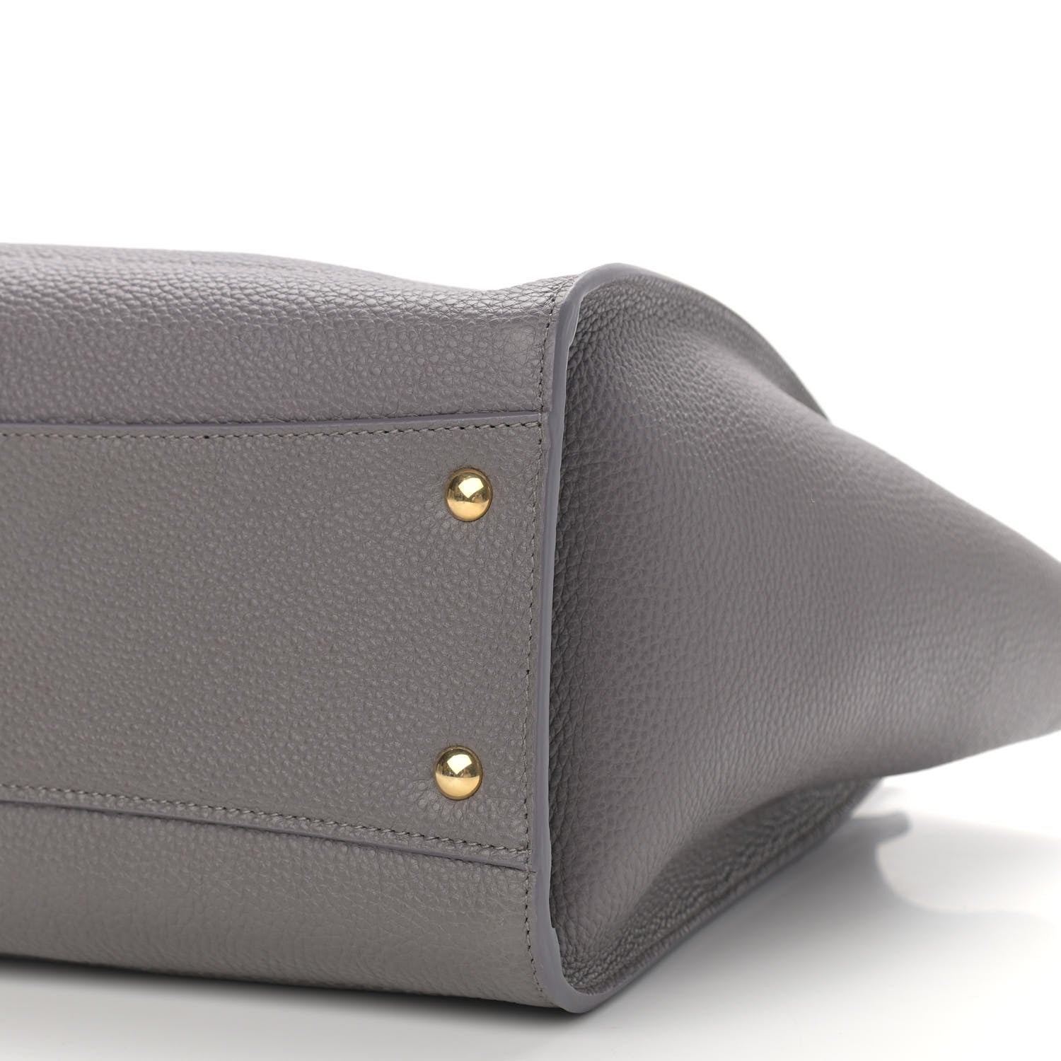 Salvatore Ferragamo Hammered Calfskin Double Handle Medium Amy Tote Grey 10 of 10