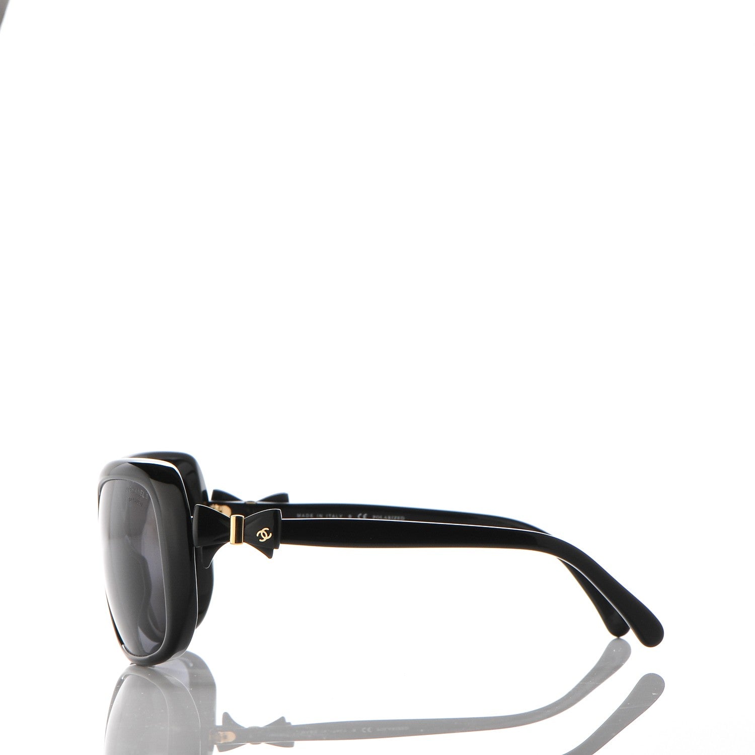 Chanel CC Bow Polarized Sunglasses 5171 Black 3 of 7