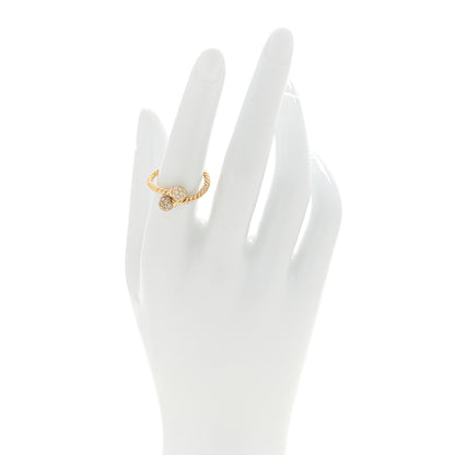 David Yurman 18K Yellow Gold Diamond Solari Bypass Ring 53 6.5 2 of 4