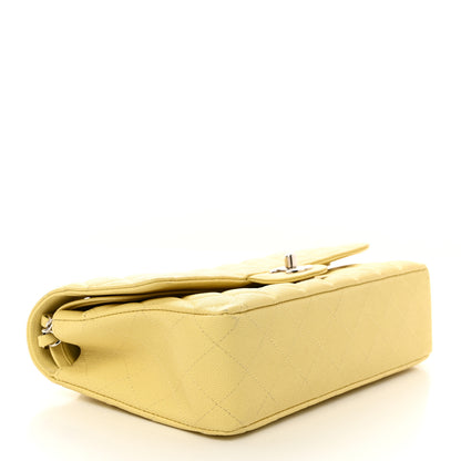 Chanel Caviar Quilted Medium Double Flap Light Yellow 4 of 10