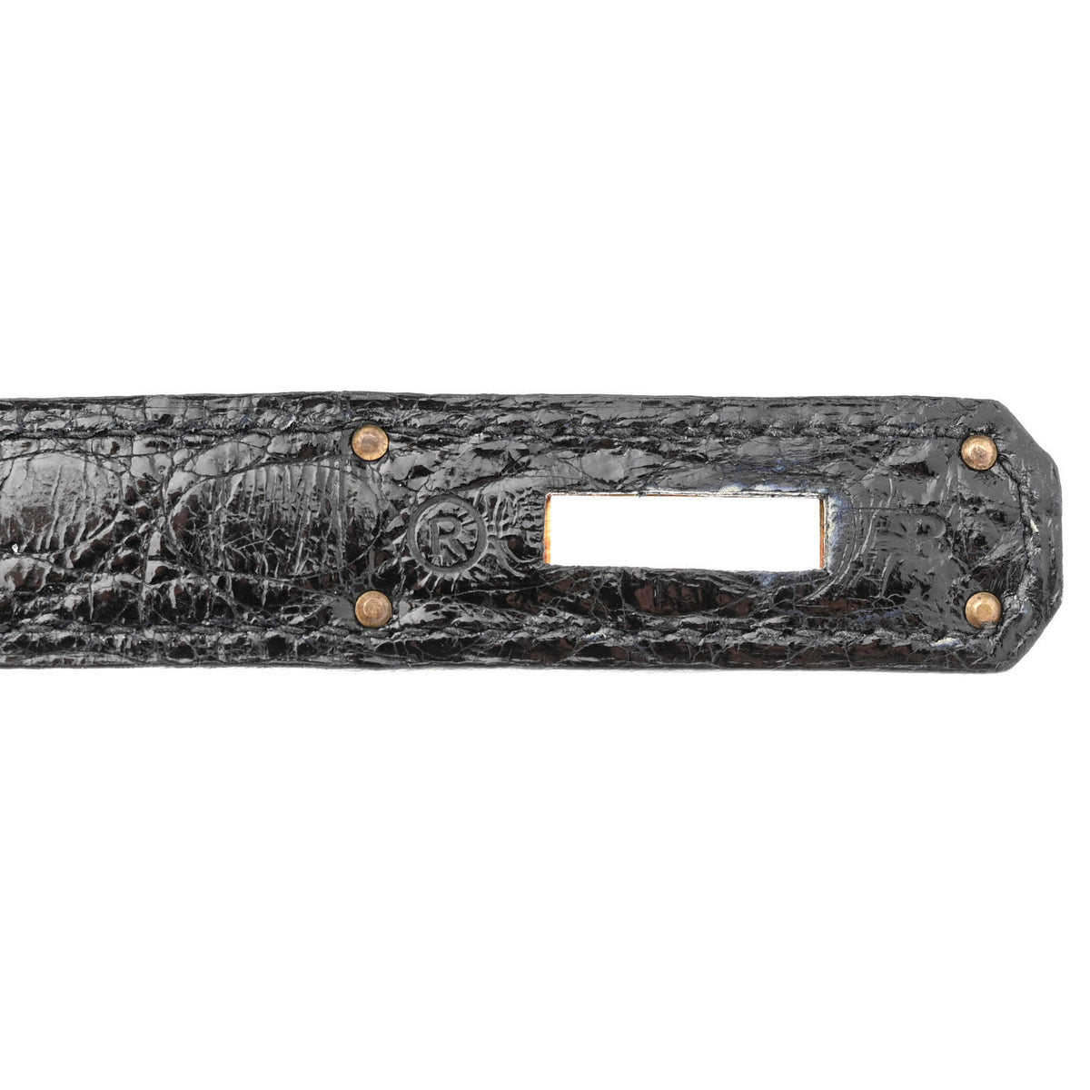 Shiny Alligator Kelly Sellier 28 Black