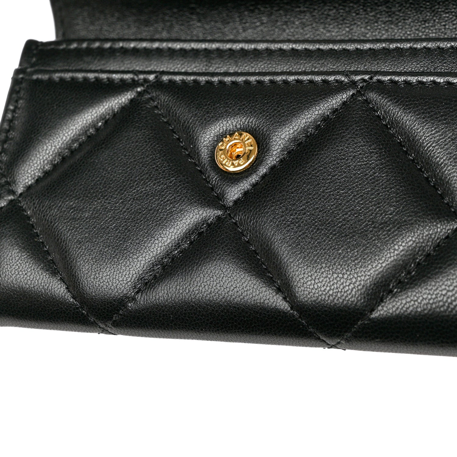 Chanel Lambskin Quilted Chanel 19 Flap Card Holder Black 9 of 10