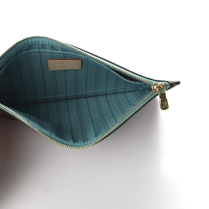 Louis Vuitton Monogram Neverfull MM GM Pochette Turquoise 5 of 8