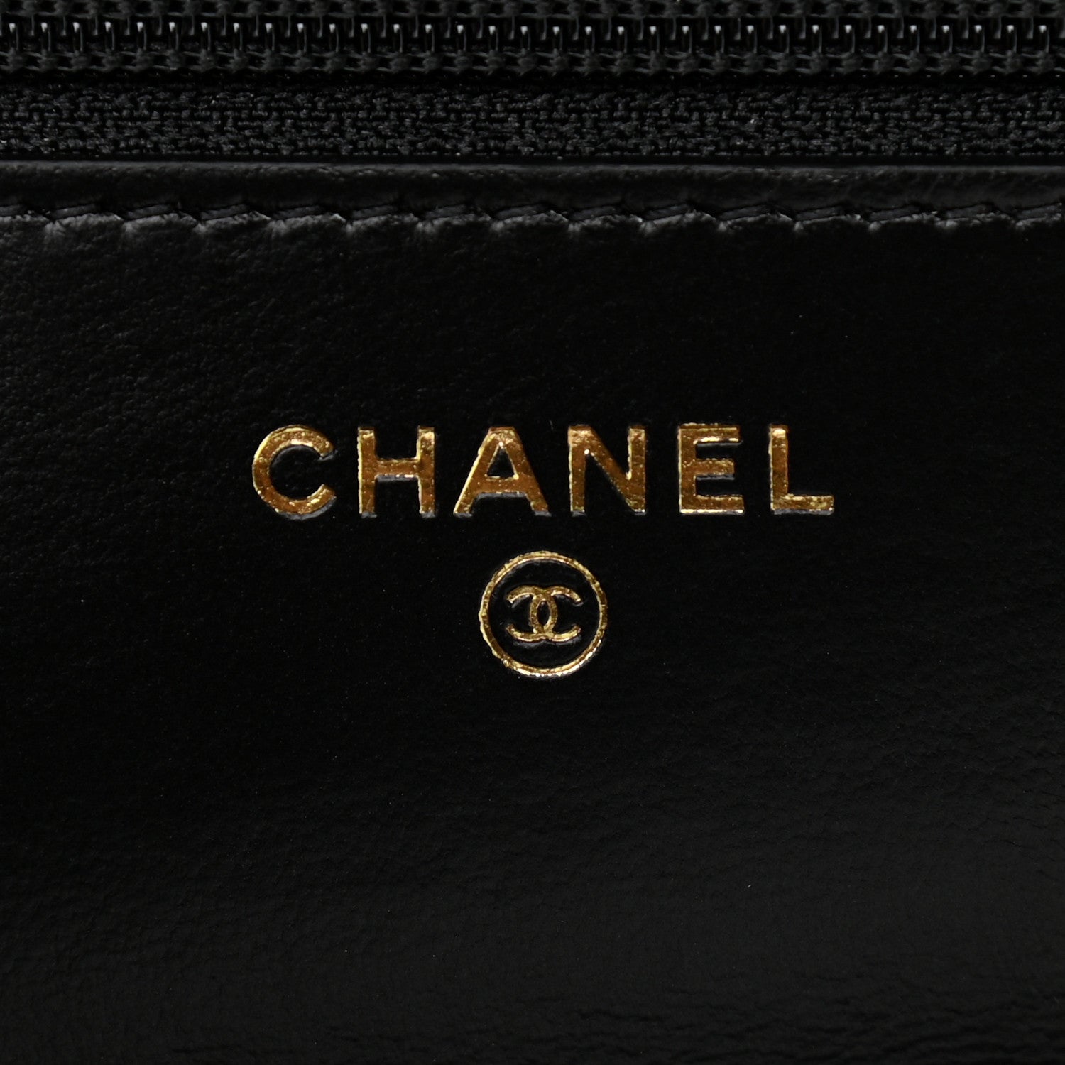 Chanel Lambskin Quilted Chain Around Wallet On Chain WOC Black 8 of 11